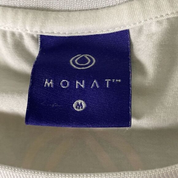 MONAT gear Pink & White gym muscle tank top shirt Sz M workout - Picture 2 of 7